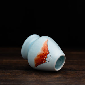 Kyoto-Style Hand Painted Chasen Stand - Akai Fuji Design