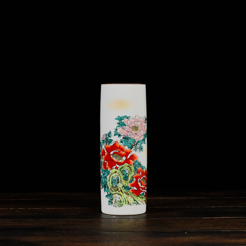 Floral Bouquet White Vase