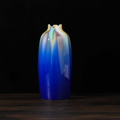 Hoho Kiln Oceanic Glazed Art Vase