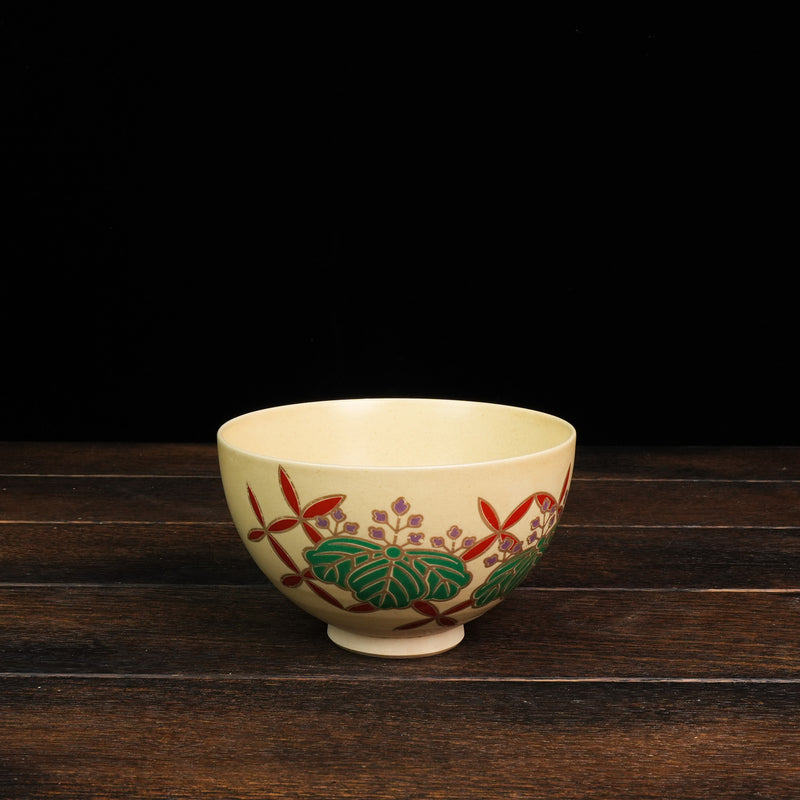 Iroe Treasure Hand-Painted Matcha Bowl of Kirie