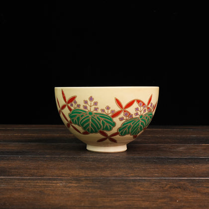 Iroe Treasure Hand-Painted Matcha Bowl of Kirie