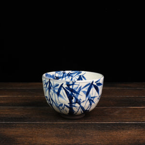 Hand-Painted Matcha Bowl Byaku - Bamboo Style