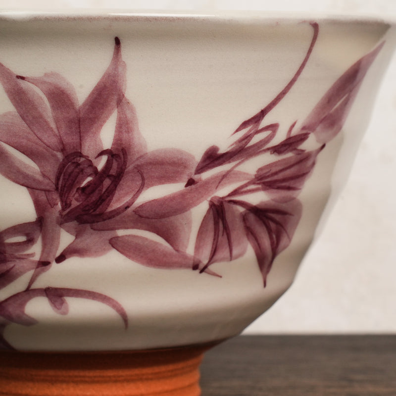 Hand-Painted Matcha Bowl Aurora - Gardenia Style
