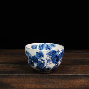 Hand-Painted Matcha Bowl Byaku - Strawberry Style