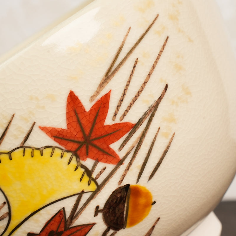 Iroe Treasure Hand-Painted Matcha Bowl of Ginkgo