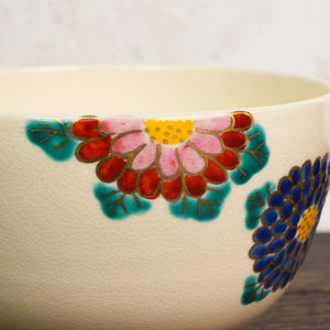 Iroe Treasure Hand-Painted Matcha Bowl of Kikue