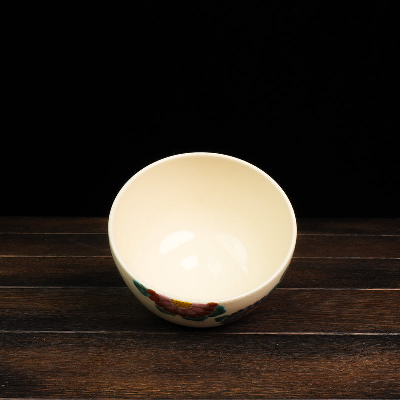 Iroe Treasure Hand-Painted Matcha Bowl of Kikue