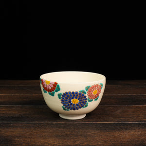 Iroe Treasure Hand-Painted Matcha Bowl of Kikue
