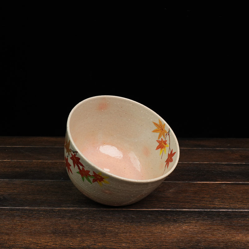 Iroe Treasure Hand-Painted Matcha Bowl of Momiji
