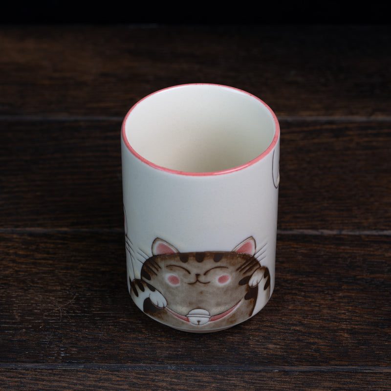 Sweetie Neko Yunomi Tea Cup - Pink