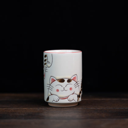 Sweetie Neko Yunomi Tea Cup - Pink