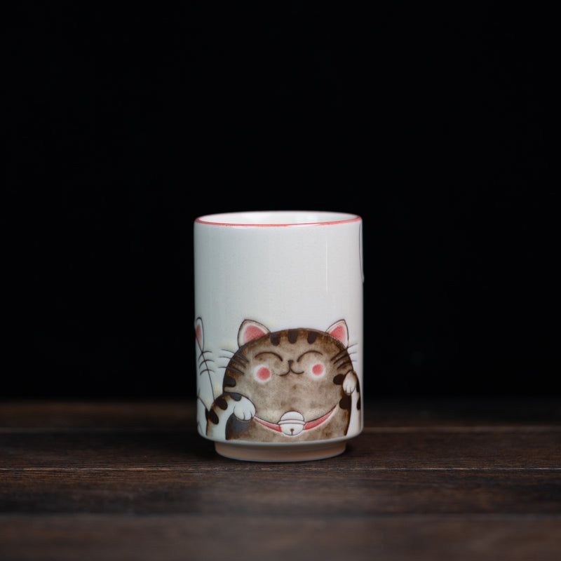 Sweetie Neko Yunomi Tea Cup - Pink