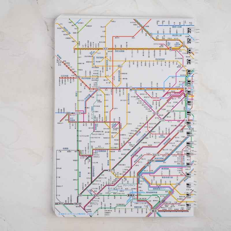 Japan Capital City Tetsudo Maps Notebook