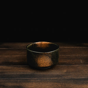 Matcha Bowl Obsidian Gold-Embellished