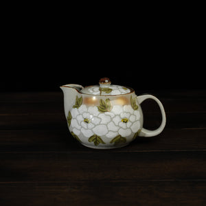 Ivory Peony Tea Pot