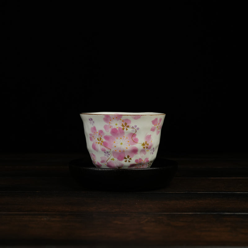 Hana Smlie Collection Tea Cup with Wooden Tray