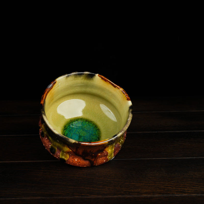 Matcha Bowl Shigaraki Bead Embellished