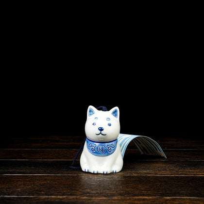 Shibainu Patterned Sometsuke Seto Wind Chime