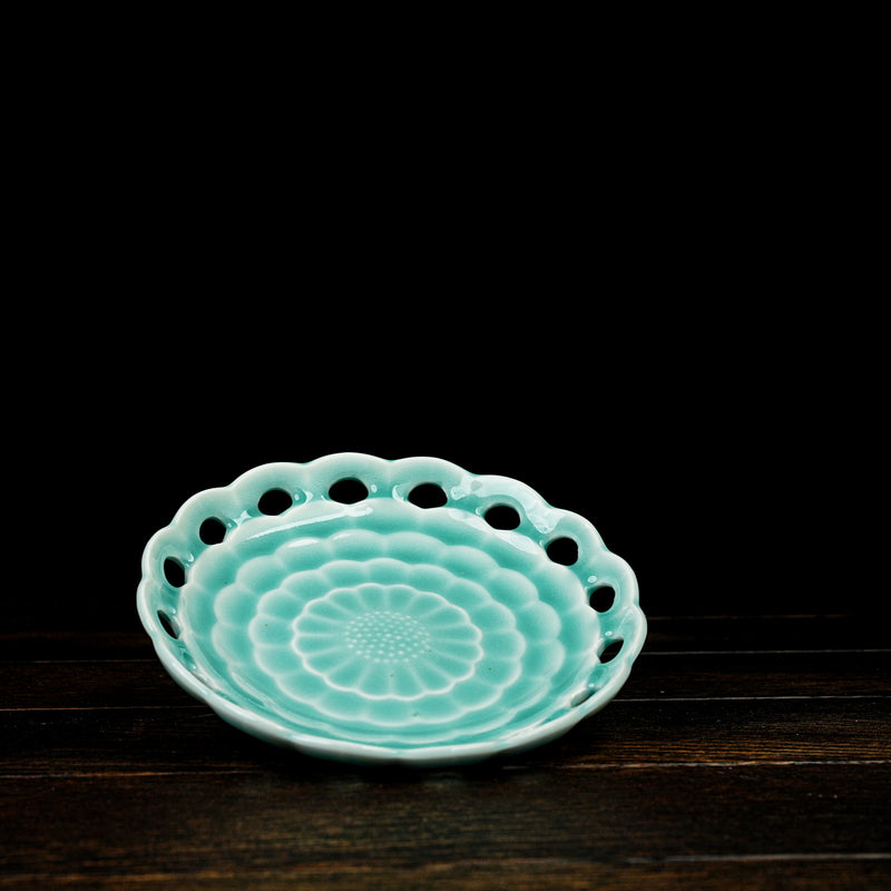 Enhanced D-Ocean Celadon Translucent Plate