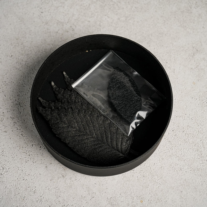 Black Paper Incense Set with Black Box