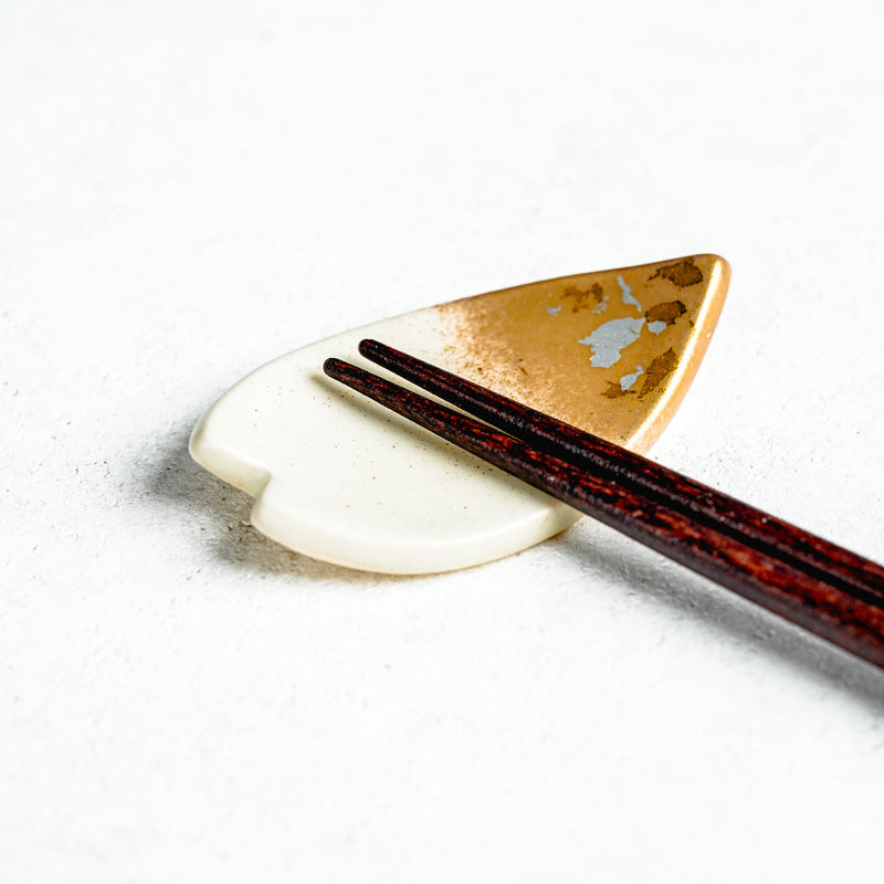 Gold Sakura Style Chopstick with Rest Set