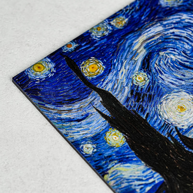 Wooden Postcard - The Starry Night by Van Gogh