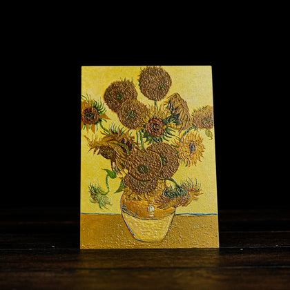 Wooden Postcard - Sunflowers by Van Gogh