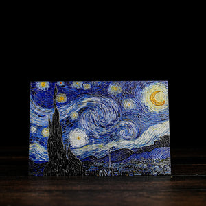 Wooden Postcard - The Starry Night by Van Gogh