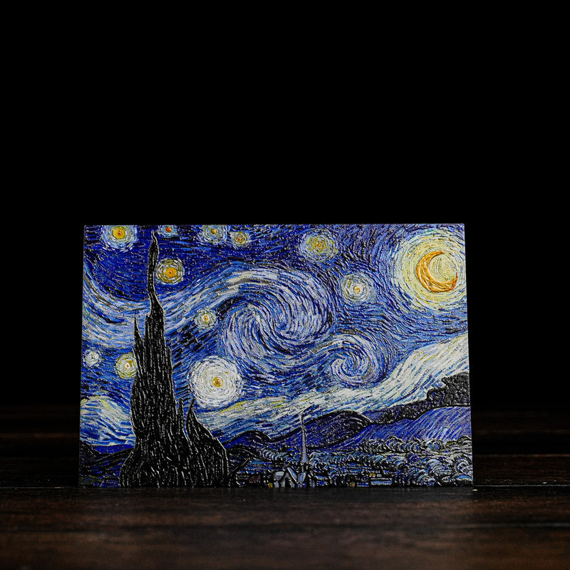 Wooden Postcard - The Starry Night by Van Gogh