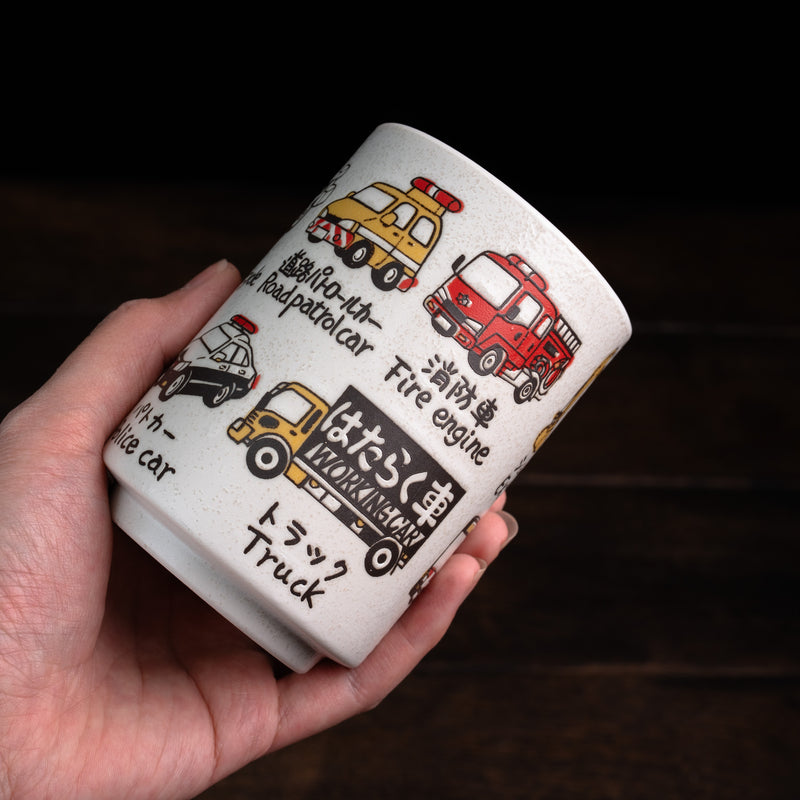 Japanese Culture Yunomi Tea Cups - Working Car