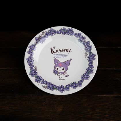 Japan Sanrio Plate - Kuromi Purple Flora