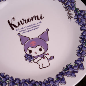 Japan Sanrio Plate - Kuromi Purple Flora