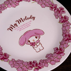 Japan Sanrio Plate - Melody Pink Flora