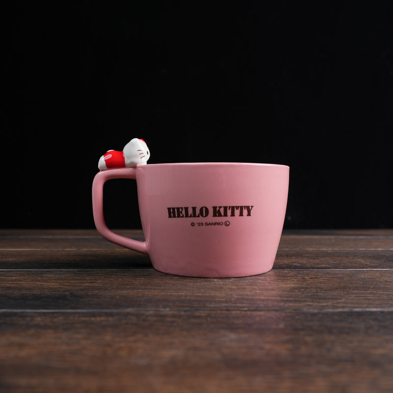 Japan Sanrio Soup Mug with Nokkari Figure - Hello Kitty : Comics