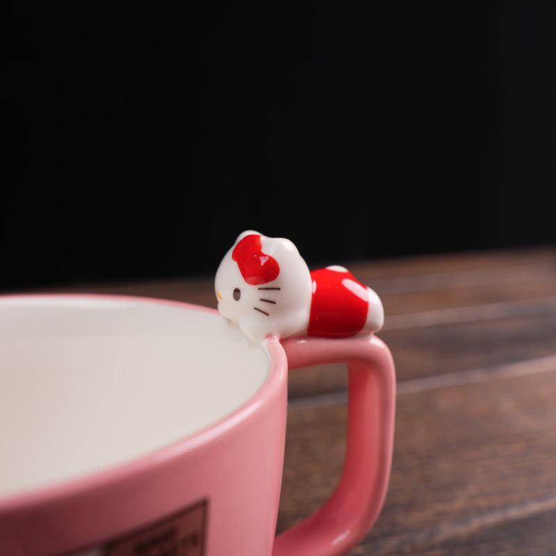 Japan Sanrio Soup Mug with Nokkari Figure - Hello Kitty : Comics