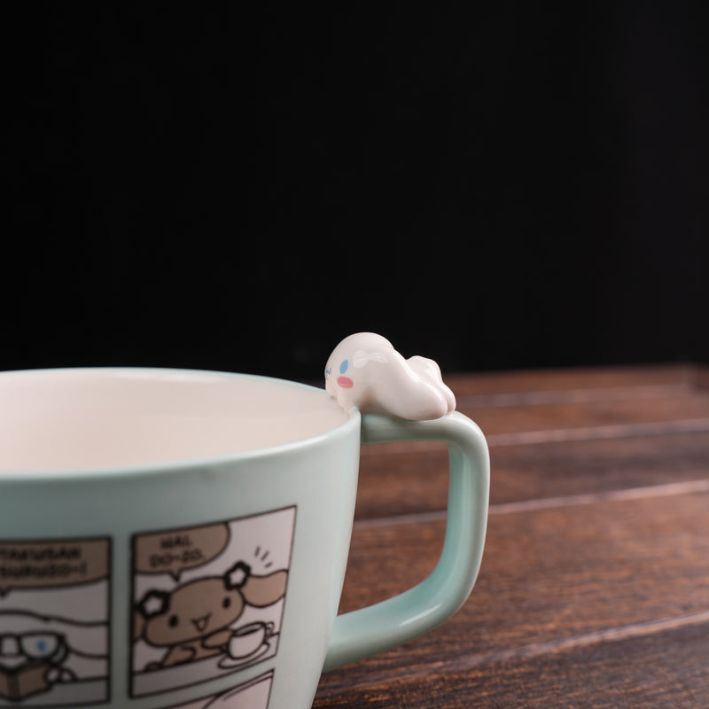 Japan Sanrio Soup Mug with Nokkari Figure - Cinnamoroll : Comics