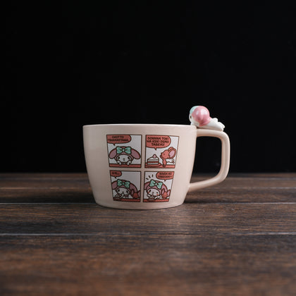 Japan Sanrio Soup Mug with Nokkari Figure - My Melody : Comics