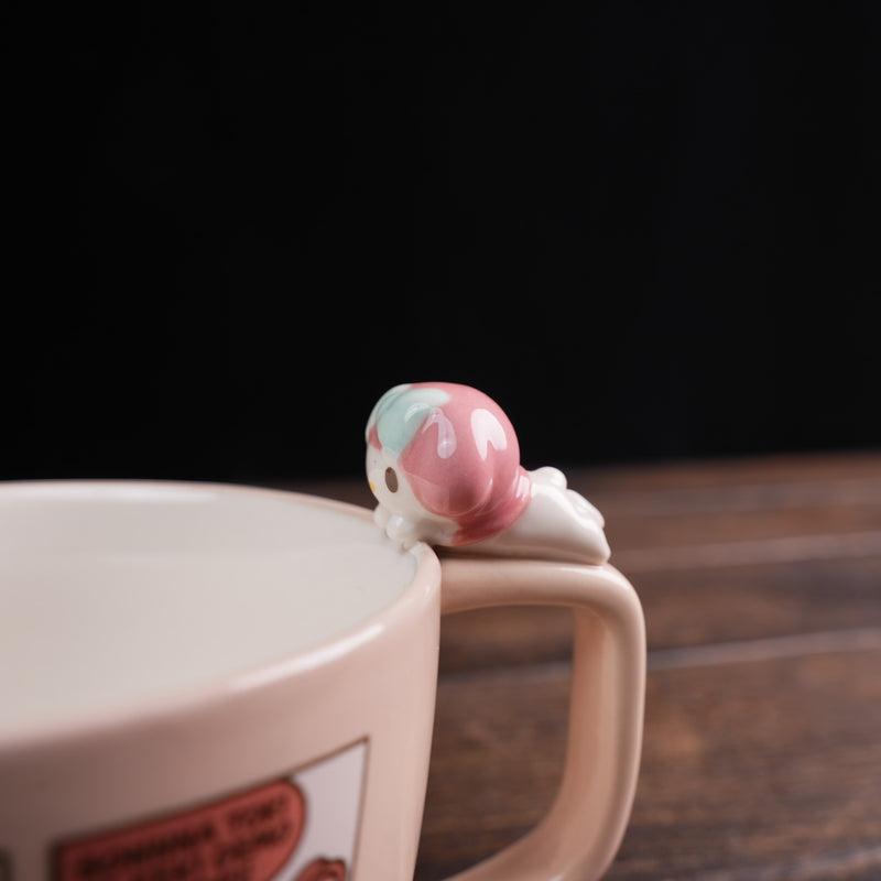 Japan Sanrio Soup Mug with Nokkari Figure - My Melody : Comics