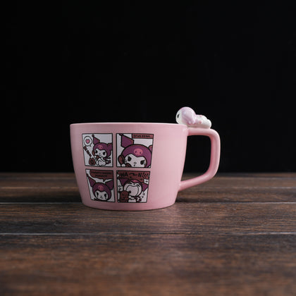 Japan Sanrio Soup Mug with Nokkari Figure - Kuromi : Comics
