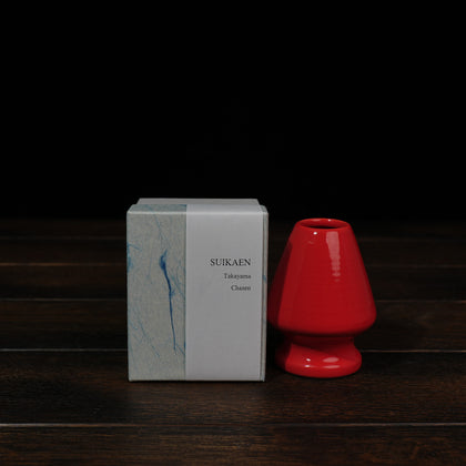 Japanese Ceramic Matcha Whisk Stand - Red