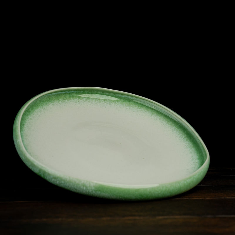 Green Glaze Triangle Plate