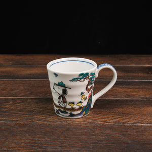Vintage PEANUTS Snoopy Kutaniyaki Mug - Sansui