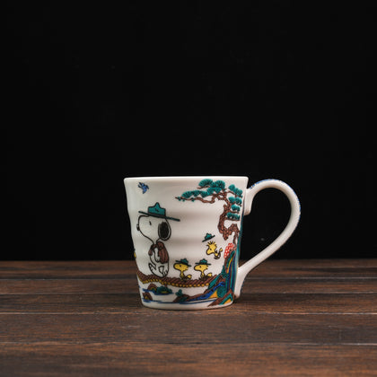Vintage PEANUTS Snoopy Kutaniyaki Mug - Sansui