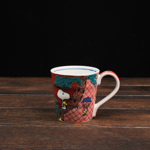 Vintage PEANUTS Snoopy Kutaniyaki Mug - Akae