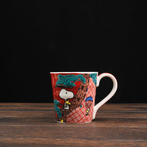 Vintage PEANUTS Snoopy Kutaniyaki Mug - Akae