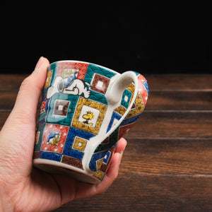 Vintage PEANUTS Snoopy Kutaniyaki Mug - Ishi Datami