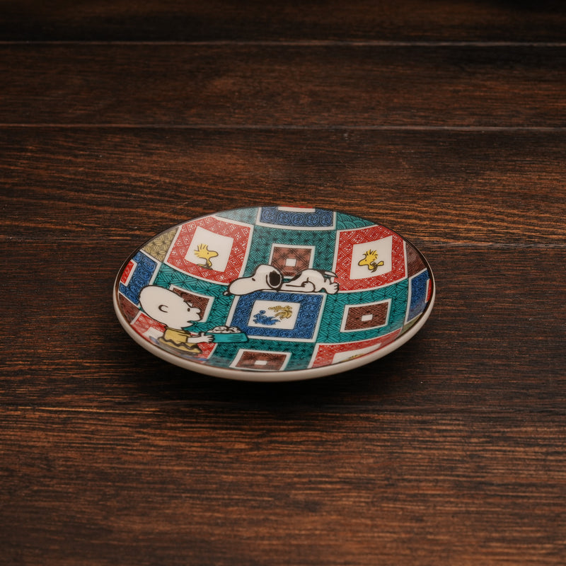 Vintage PEANUTS Snoopy Kutaniyaki Saucer - Ishi Datami