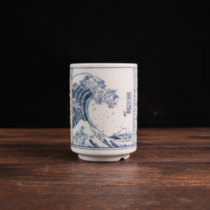 Shonzui Blue and White Sushi Teacup