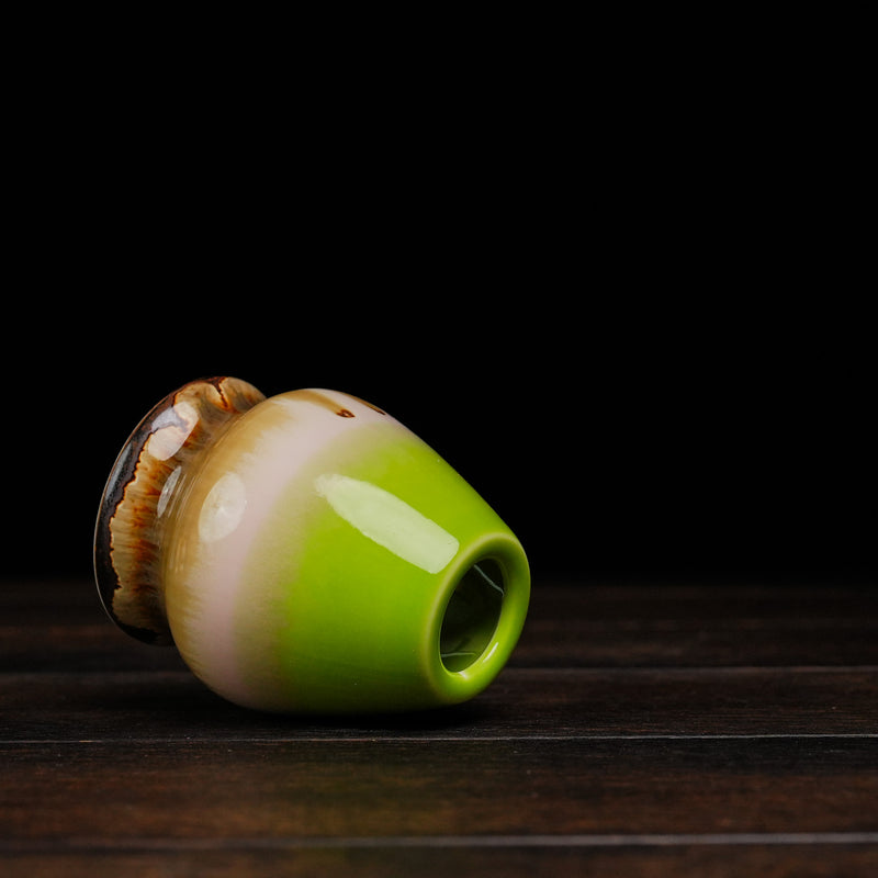 Japanese Ceramic Chasen Holder - Matcha Sunset