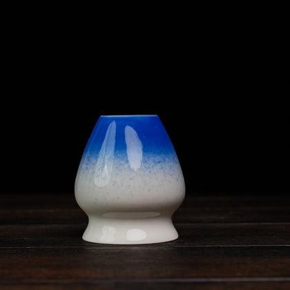 Japanese Ceramic Chasen Holder - Ocean Blue